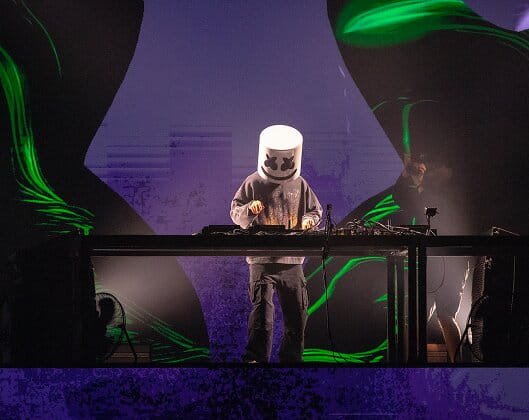 Rock The Runway artist on stage