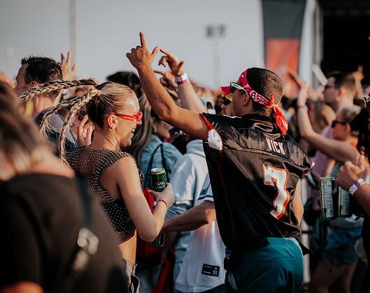 Rock The Runway crowd dances to music